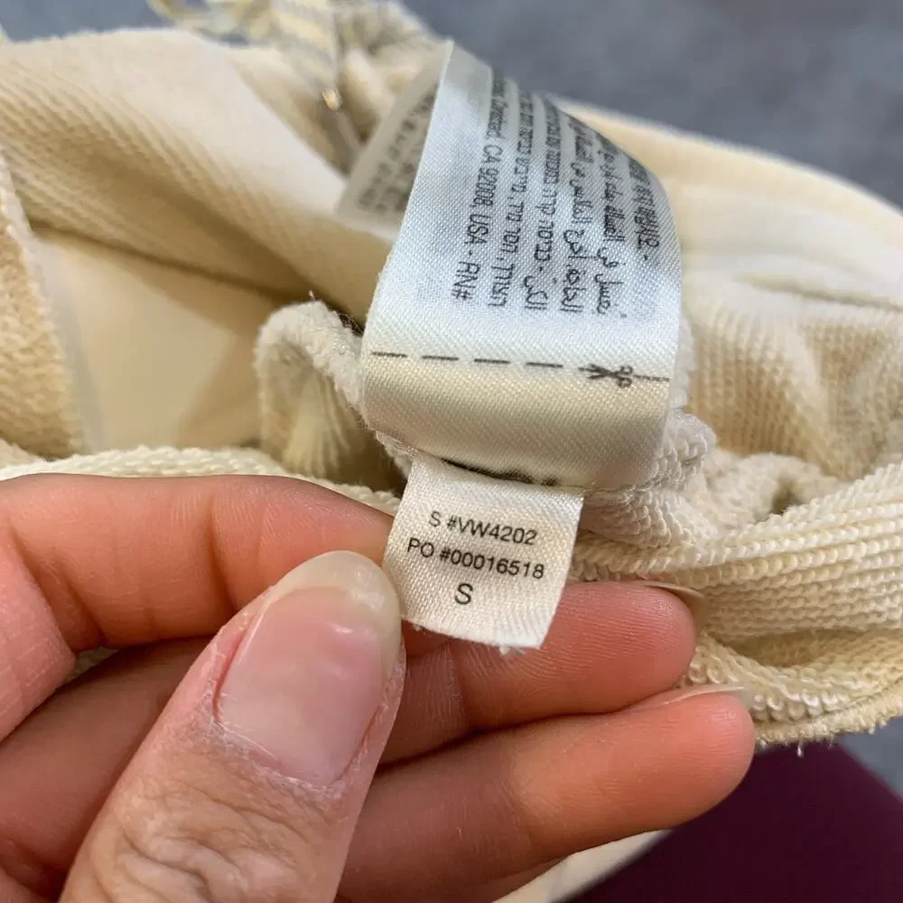 Vuori Sweatpant Women S Small Cream Sedona French Terry Drawstring *READ